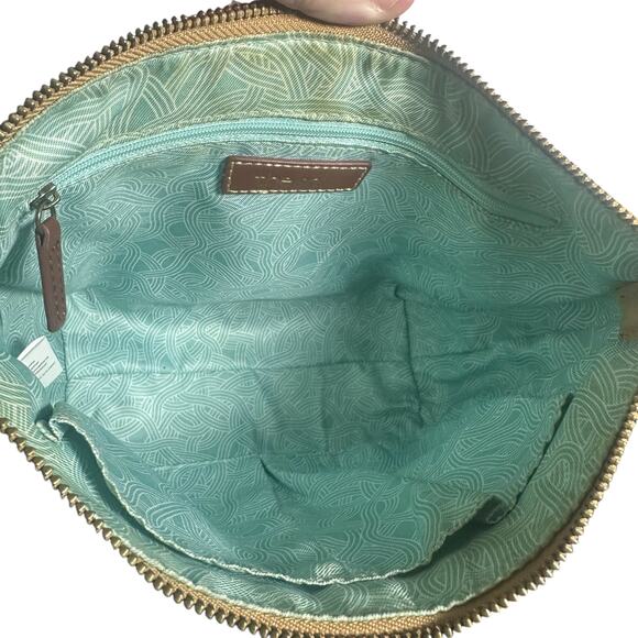 The Sak Leather adjustable Crossbody Bag Tan Braided Detail Tassel Boho Purse - Picture 6 of 12